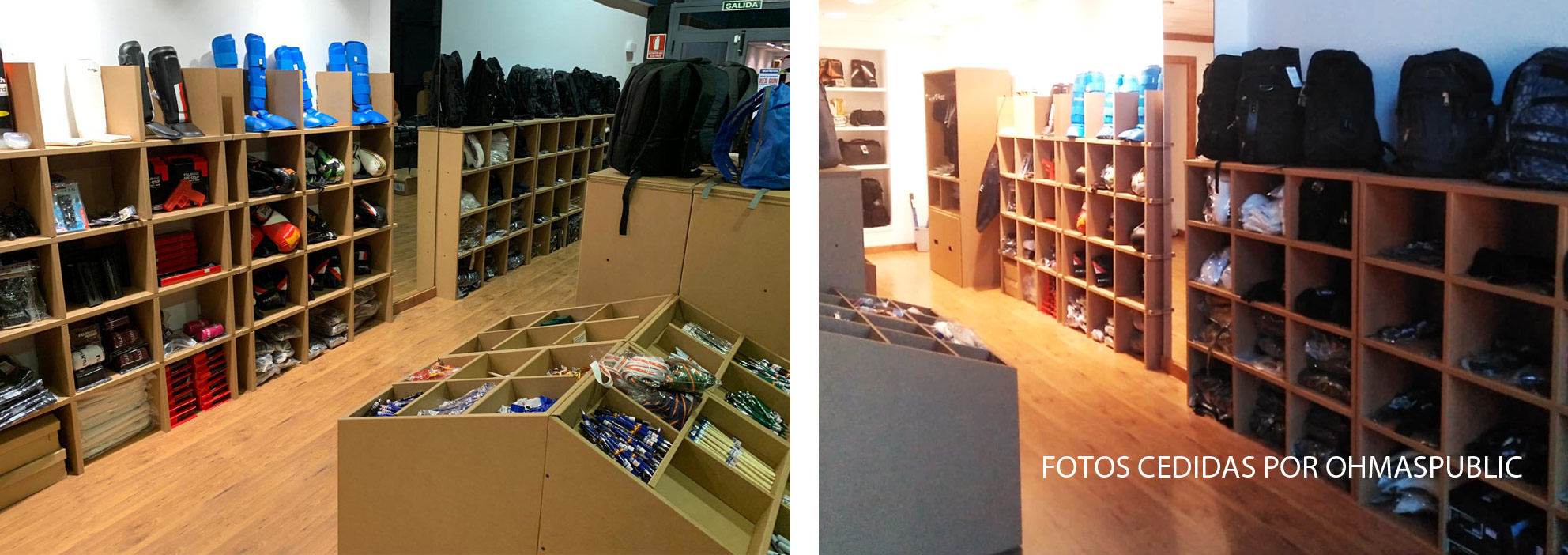 Tienda con muebles de cartón en Ávila