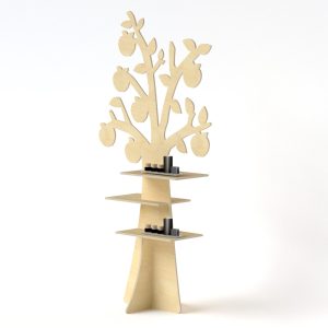 Expositor de madera para cosmética (pack de 2)
