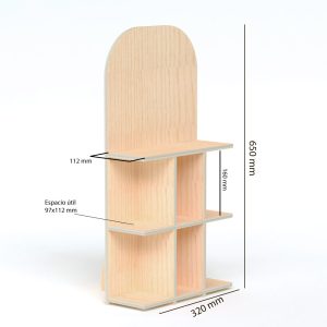 Expositor de mostrador de madera (pack de 3)