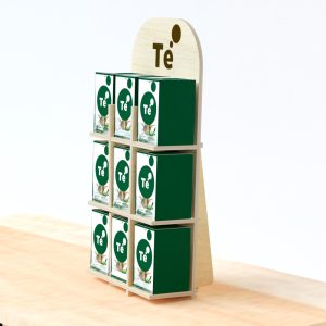 Expositor de mostrador de madera (pack de 3)