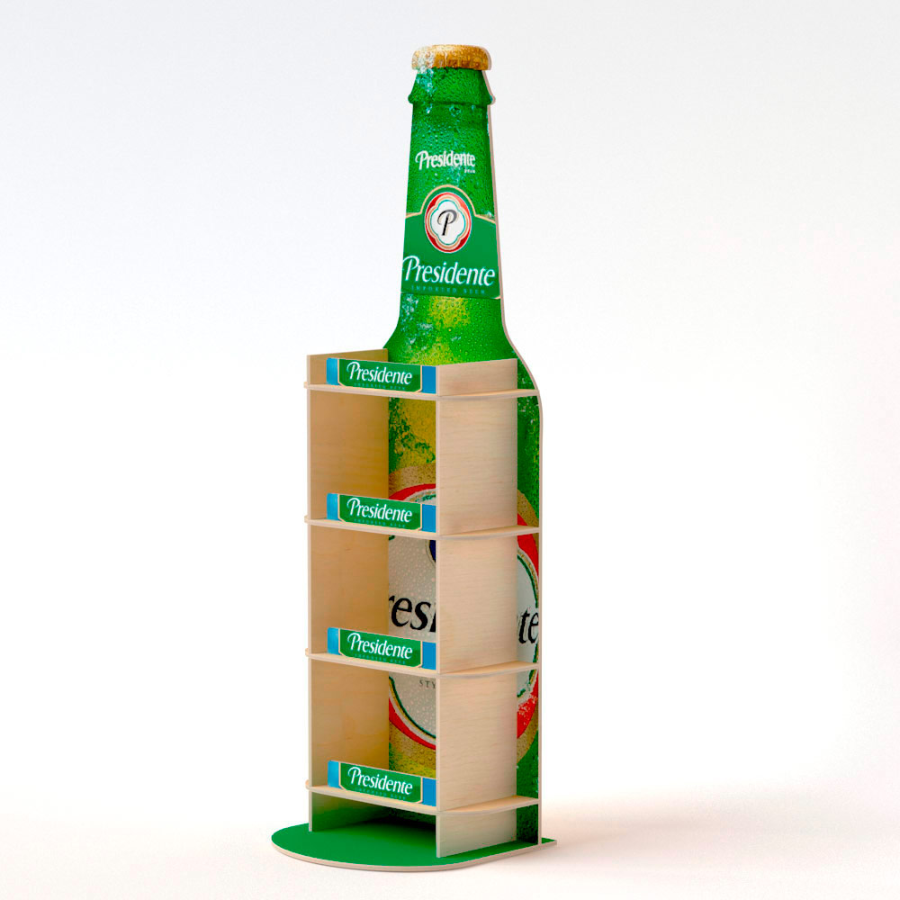 Expositor de madera para cerveza (pack de 2)