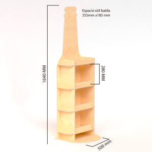 Expositor de madera para cerveza (pack de 2)