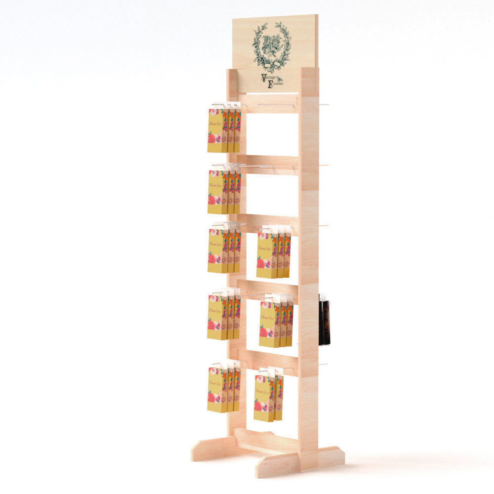 Expositor de ganchos de madera (pack de 2)