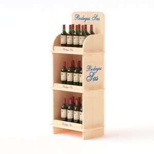Expositor de madera para vino (pack de 2)