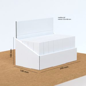Expositor de sobremesa de cartón personalizable (pack de 10)