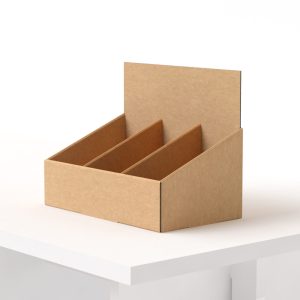 Expositor de mostrador de cartón con tres separadores (pack de 10)