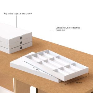 Caja de cartón muestrario para gafas (pack de 15)