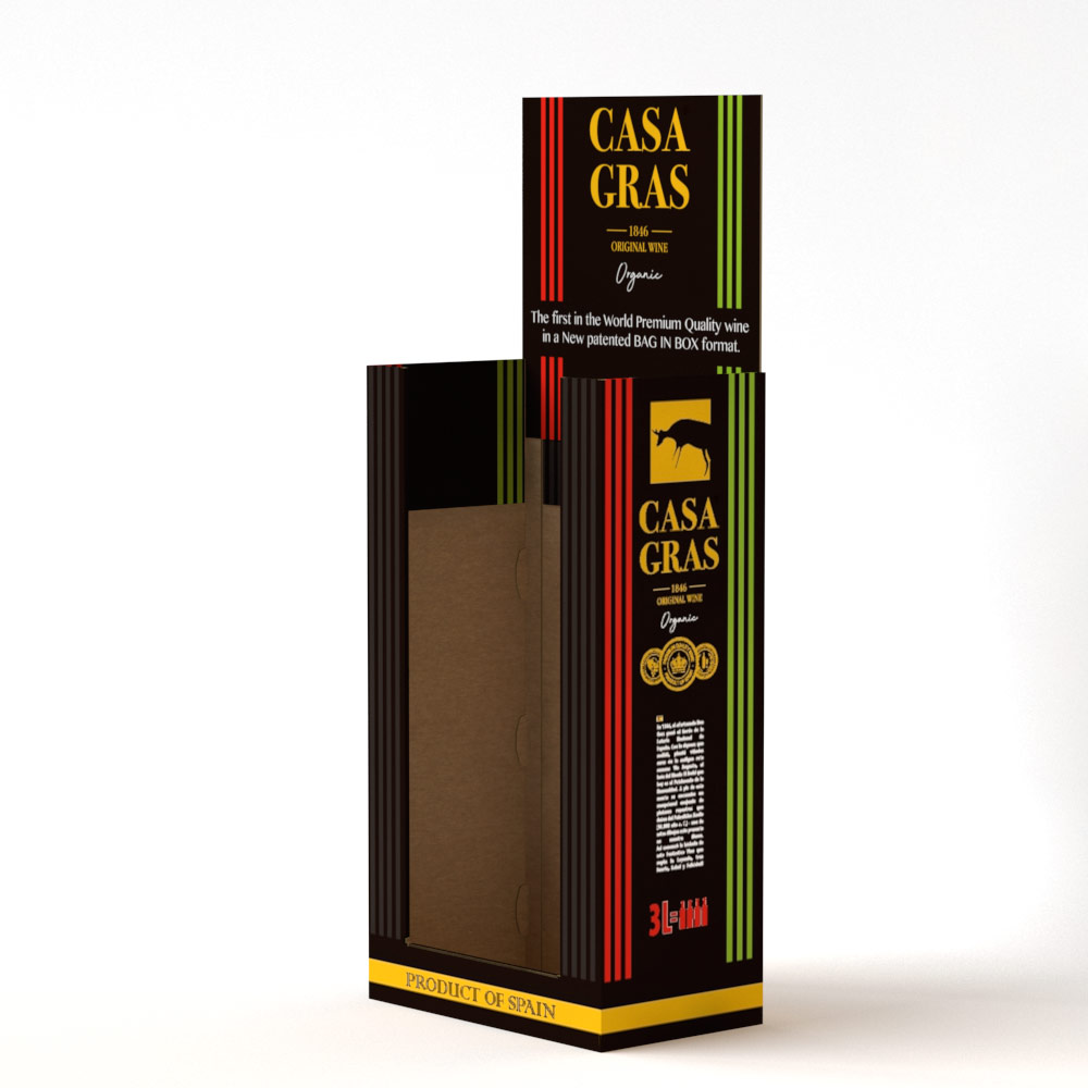 Palet de cartón box para botellas de gran tamaño