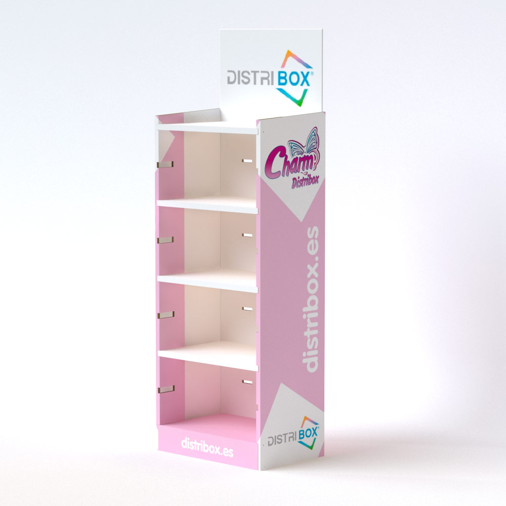Expositor de suelo de cartón para juguetes (pack de 10)