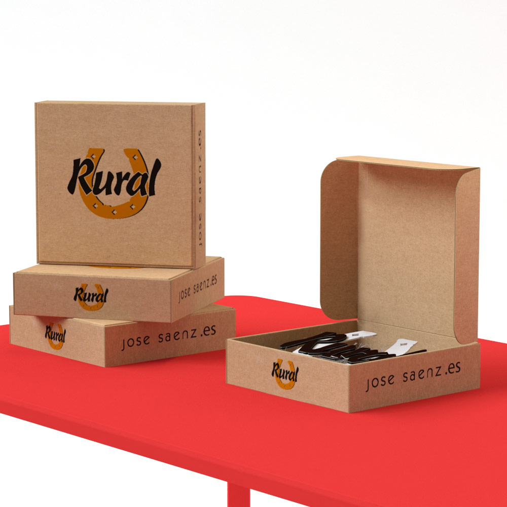Caja de cartón automontable full color (pack de 24)