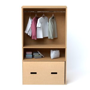 Expositor para ropa de cartón