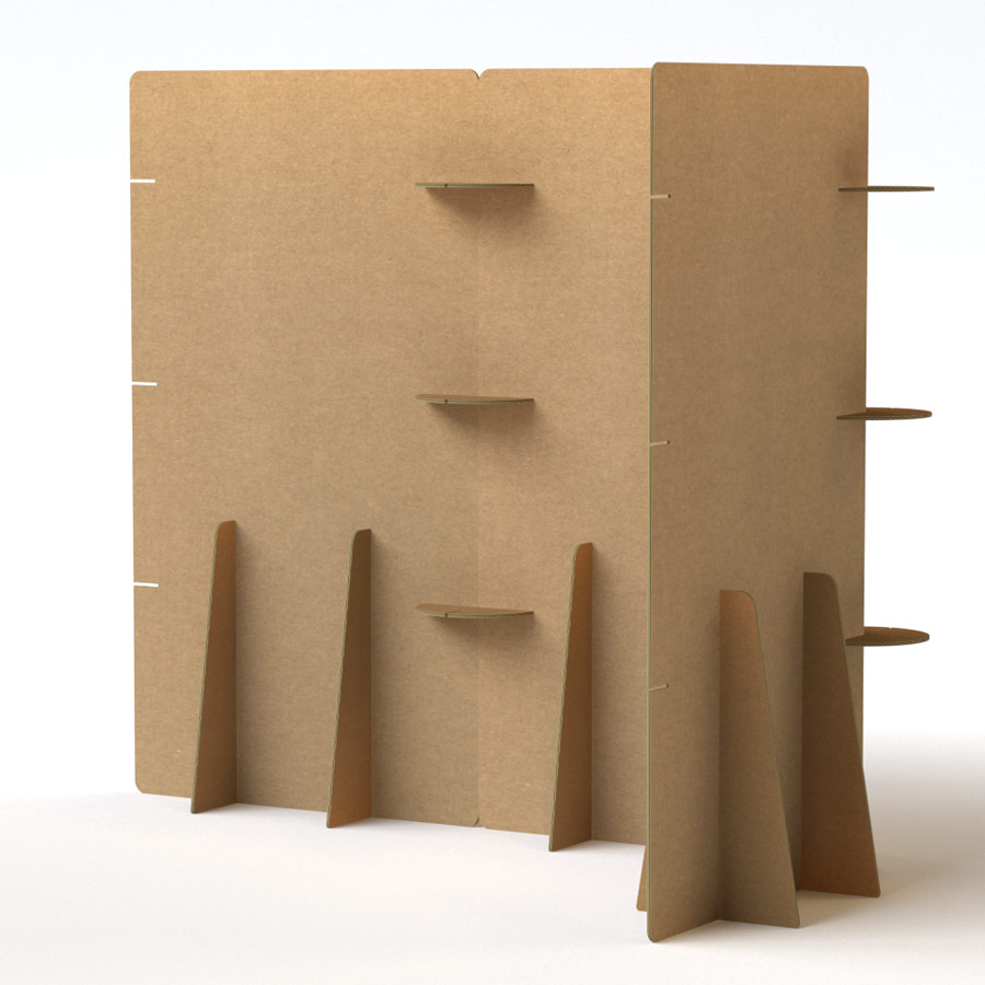 Biombo de cartón modular (3 módulos)