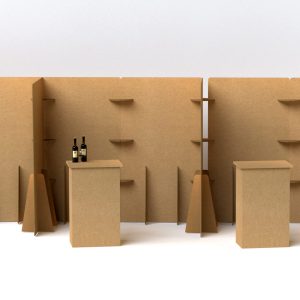 Biombo de cartón modular (3 módulos)