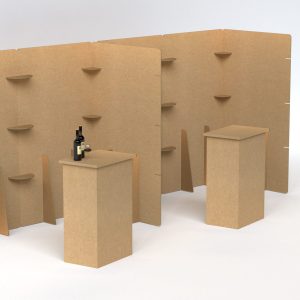 Biombo de cartón modular (3 módulos)