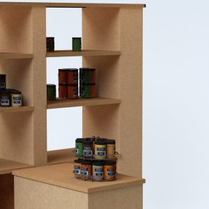 Estantería de cartón para comercio resistente