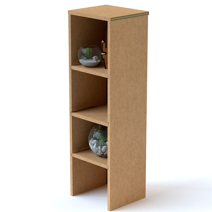 Estantería modular de cartón sencilla