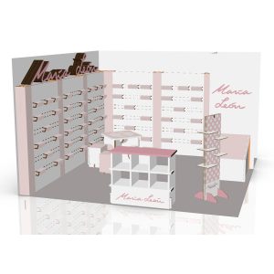 Stand de cartón Pop-Up para calzado