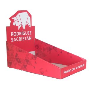 Expositor de mostrador de cartón para alimentación (10 und.)