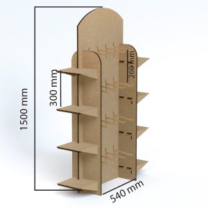 Expositor de calcetines de cartón con ganchos (pack 10)
