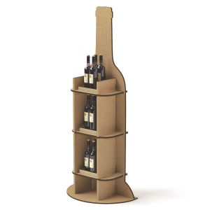 Expositor de cartón para botellas de vino personalizado (pack de 10)