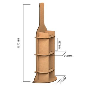 Expositor para vino en cartón reciclado (pack de 10)