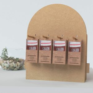 Expositor de mostrador de cartón con ganchos (pack de 3)