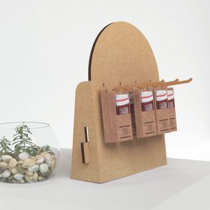 Expositor de mostrador de cartón con ganchos (pack de 3)