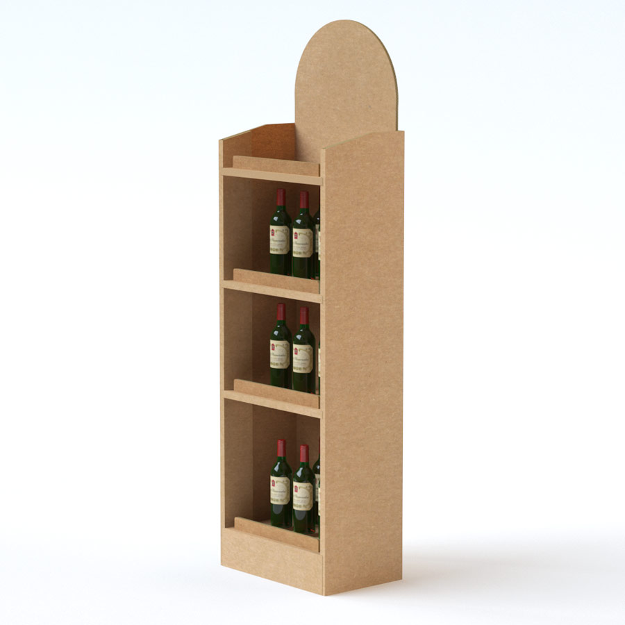 Expositor de cartón para vino resistente (pack de 10)