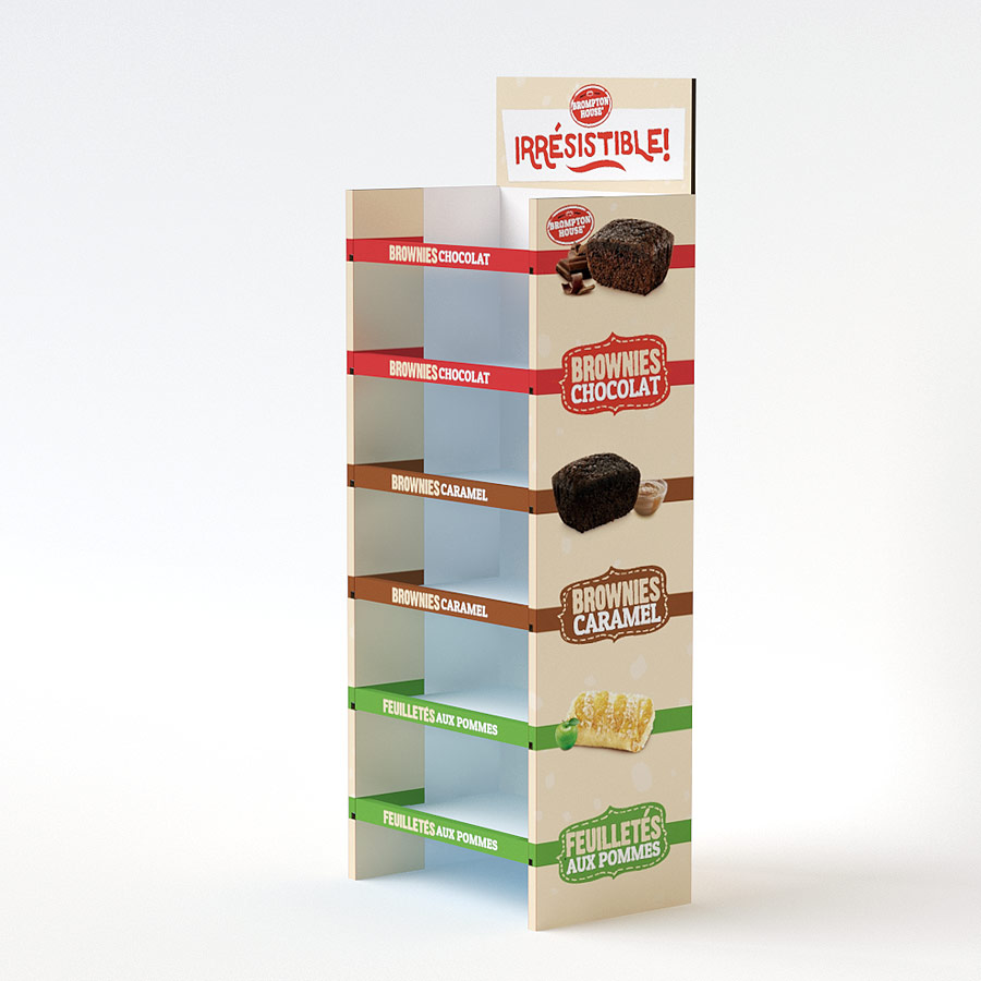 Expositor de cartón para repostería y alimentación (pack de 10)