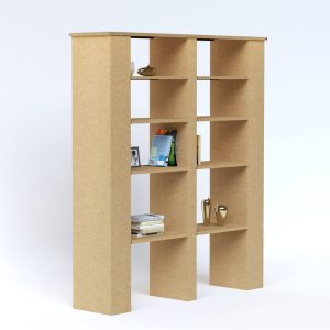 Librería de cartón resistente