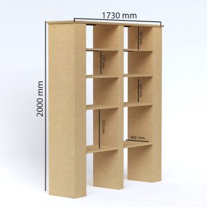 Librería de cartón resistente