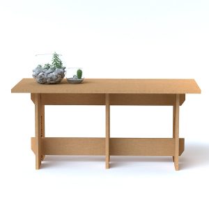 Mesa de cartón resistente para eventos