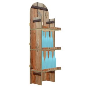 Mueble expositor de cartón automontable para bodega