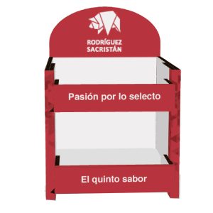 Expositor de mostrador de cartón para embutidos (pack de 4)