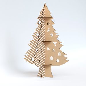 Árbol de navidad ecológico de cartón (pack de 5)