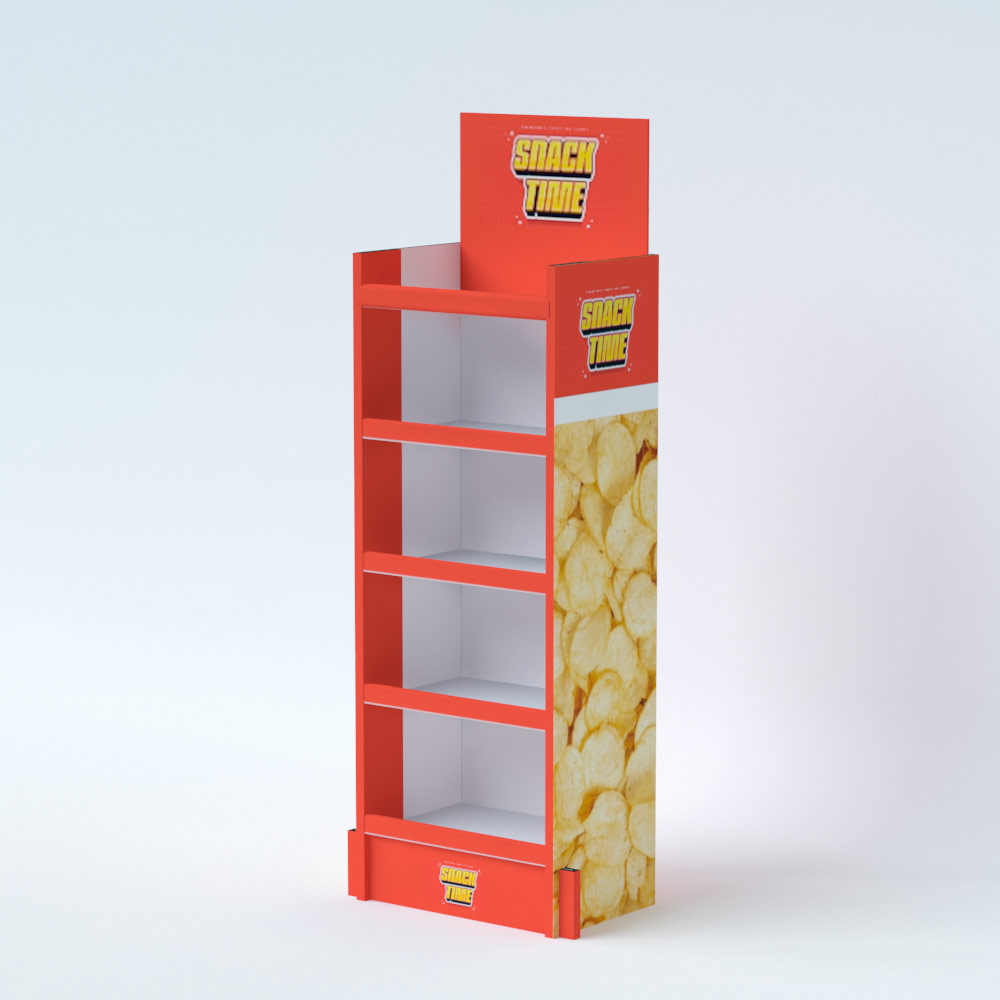 Expositor de cartón para snack económico (pack de 10)