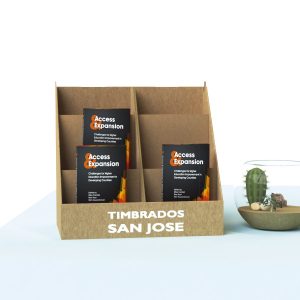 Porta de cartón folletos de 6 compartimentos (pack de 10)