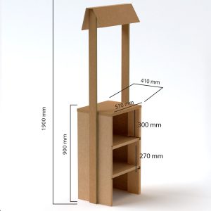 Promo stand de cartón resistente