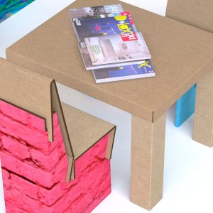 Stand económico de cartón de diseño