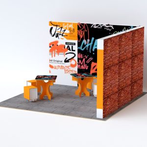 Stand de cartón económico