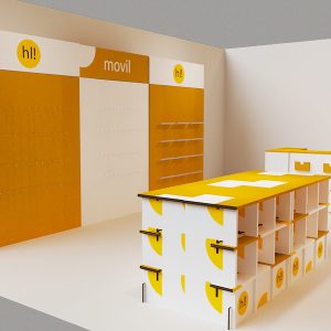 Tienda pop up de cartón