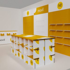 Tienda pop up de cartón