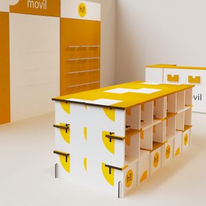 Tienda pop up de cartón