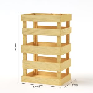 Carro de camarero de cartón para vino (pack de 3)