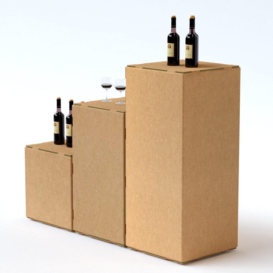 Cubos de cartón para decoración (pack de 3)