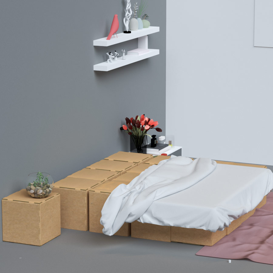 Cubos de cartón para home staging (pack de 5)