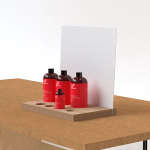 Expositor en madera para cosmética (pack de 20)