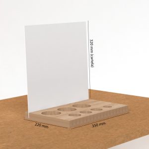 Expositor en madera para cosmética (pack de 20)