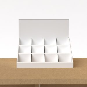 Expositor de cartón para cosmética de mostrador (pack de 10)