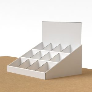 Expositor de cartón para cosmética de mostrador (pack de 10)